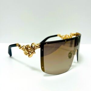 ROBERTO CAVALLI SRC015M 300G Sunglasses Rose Gold Frame Brown Gradient Lens 99mm